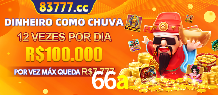 Banner do programa de recompensas Recomende para amigos do 66a, detalhando os bônus por convidar amigos, com prêmios que chegam a R$288.888.