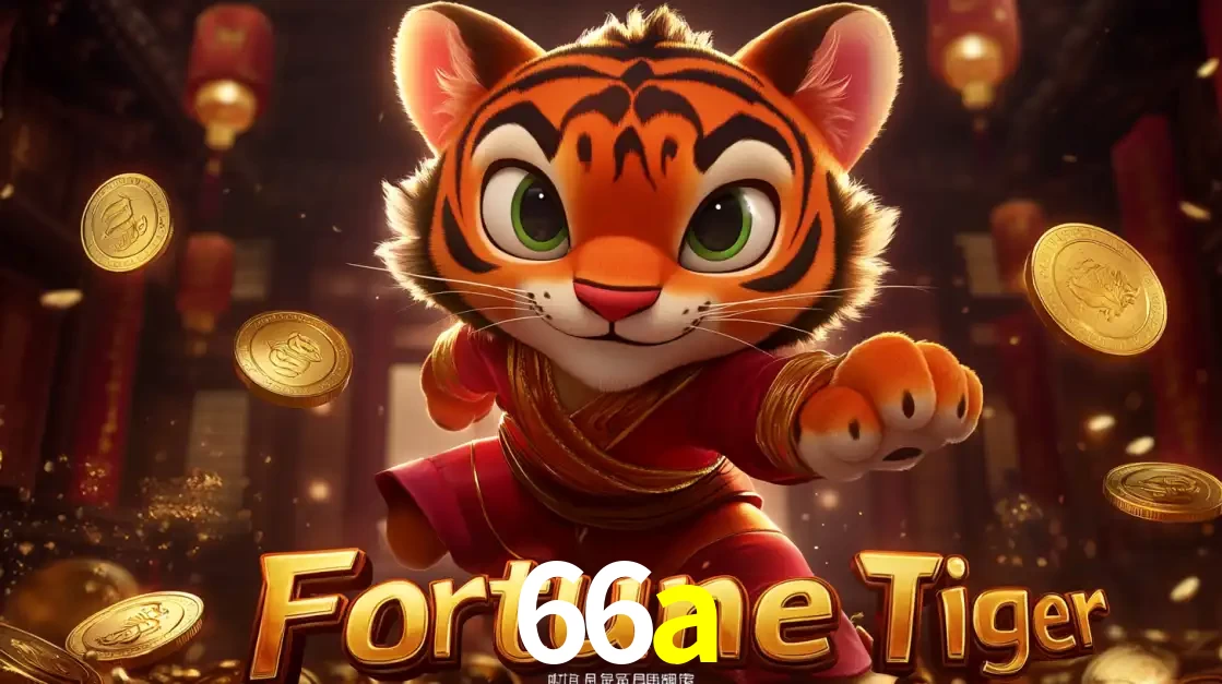O carismático mascote do jogo de slot Fortune Tiger, um tigre fofo em pose de artes marciais, pronto para trazer sorte e multiplicadores de ganhos no cassino online 66a.